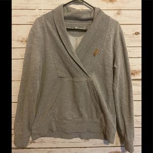 Roots Outdoors Gray Sweatshirt Toggle Size Large
